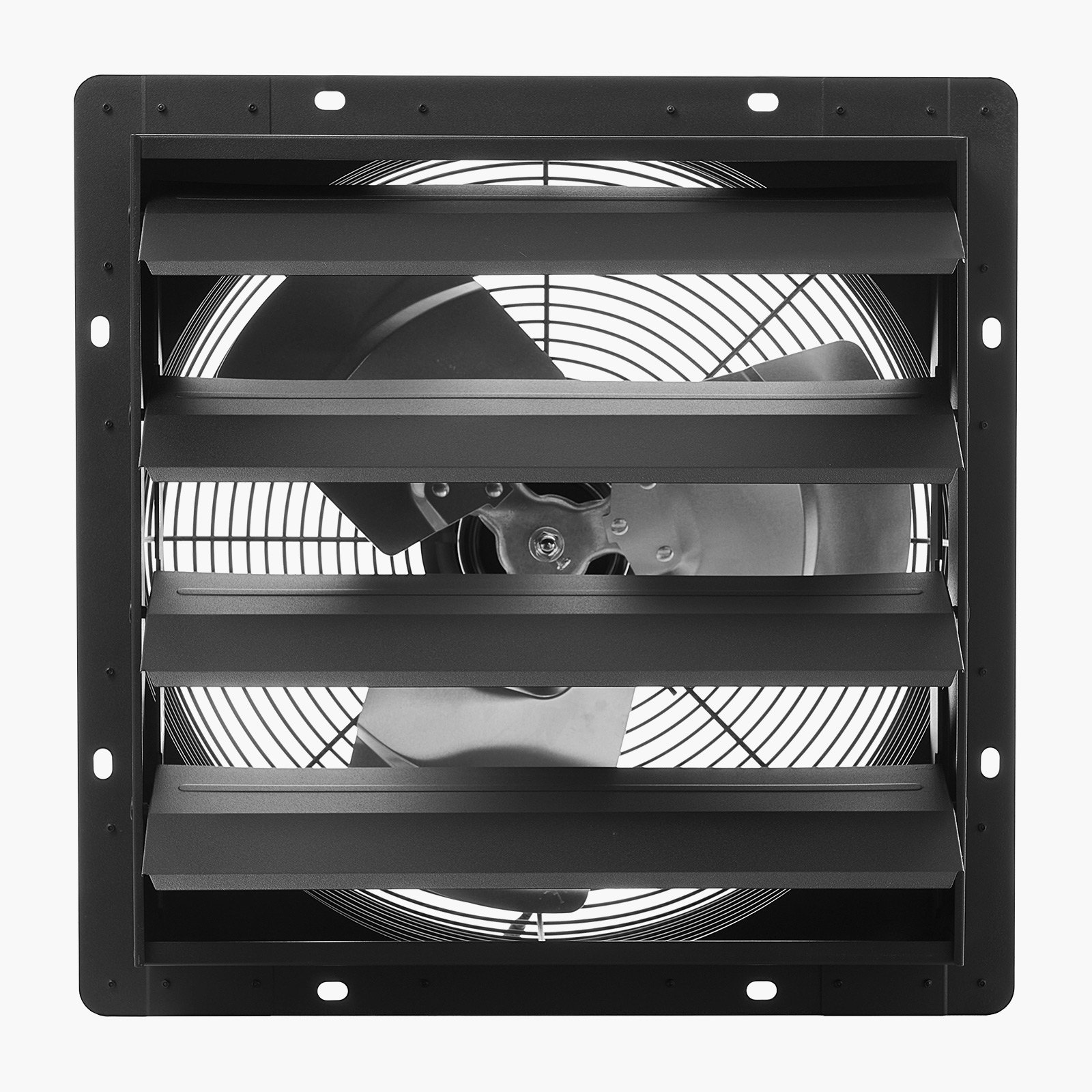 VEVOR 16 inch Shutter Exhaust Fan, Wall Mounted Attic Vent Fan with Smart Programming Variable Speed Temperature Control, 2900 CFM,EC Motor,Timer, for Shed,Garage,Greenhouse Ventilation Cooling,Black