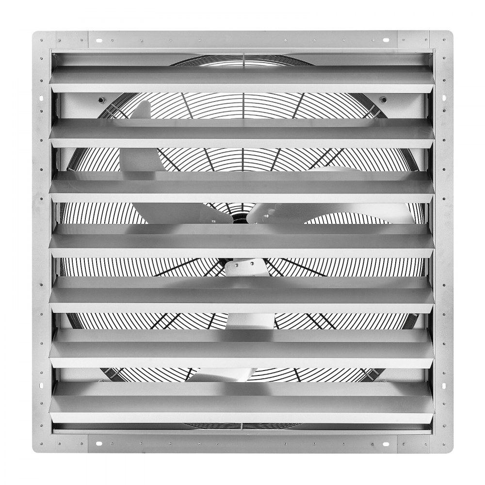 VEVOR 36 Inch Shutter Exhaust Fan Wall Mounted Automatic Louvers Silver, Sturdy Steel Housing, Low Noise, AC Motor, 9761 CFM Ventilation and Cooling for Attic, Garage, Barn, Greenhouse, Workshop
