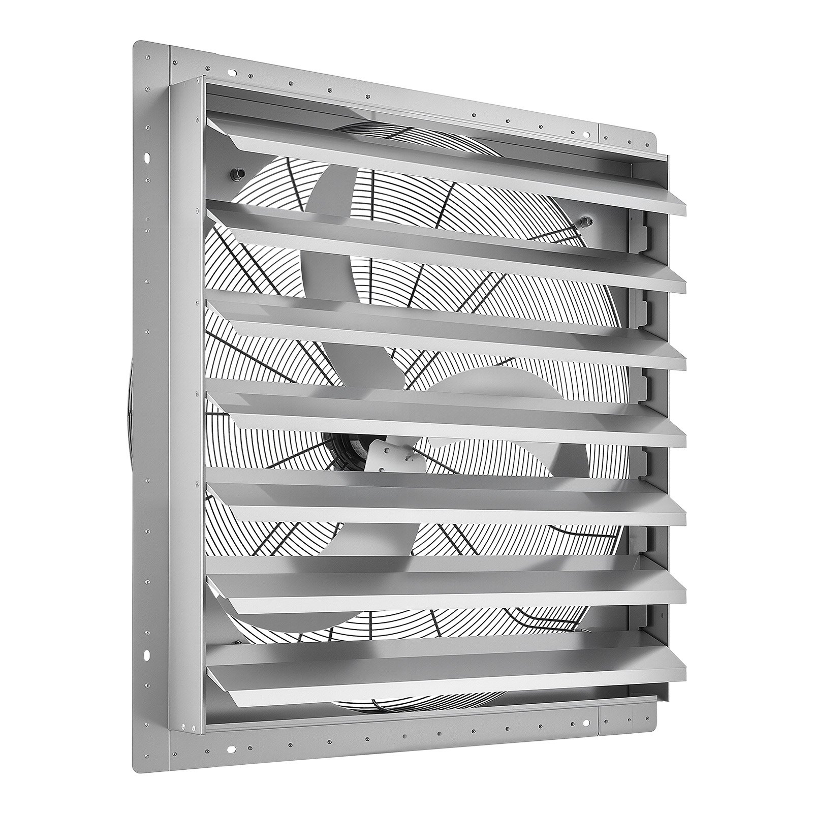 VEVOR 36 Inch Shutter Exhaust Fan Wall Mounted Automatic Louvers Silver, Sturdy Steel Housing, Low Noise, AC Motor, 9761 CFM Ventilation and Cooling for Attic, Garage, Barn, Greenhouse, Workshop
