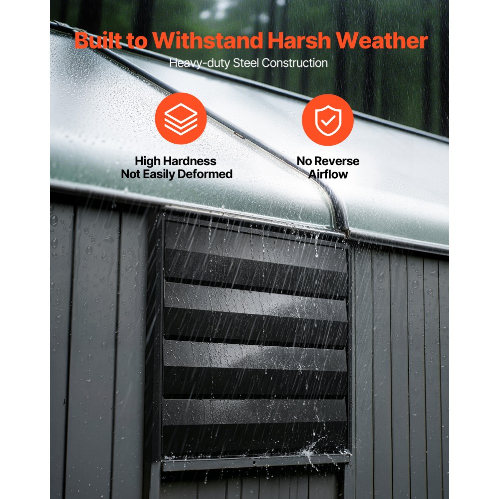 VEVOR 20 in Shutter Exhaust Fan Wall-Mount Automatic Louvers Variable Speed, Sturdy Steel Housing, Low Noise, AC Motor, 4499 CFM Ventilation and Cooling for Attic, Garage, Barn, Greenhouse, Workshop