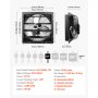 VEVOR 20 in Shutter Exhaust Fan Wall-Mount Automatic Louvers Variable Speed, Sturdy Steel Housing, Low Noise, AC Motor, 4499 CFM Ventilation and Cooling for Attic, Garage, Barn, Greenhouse, Workshop