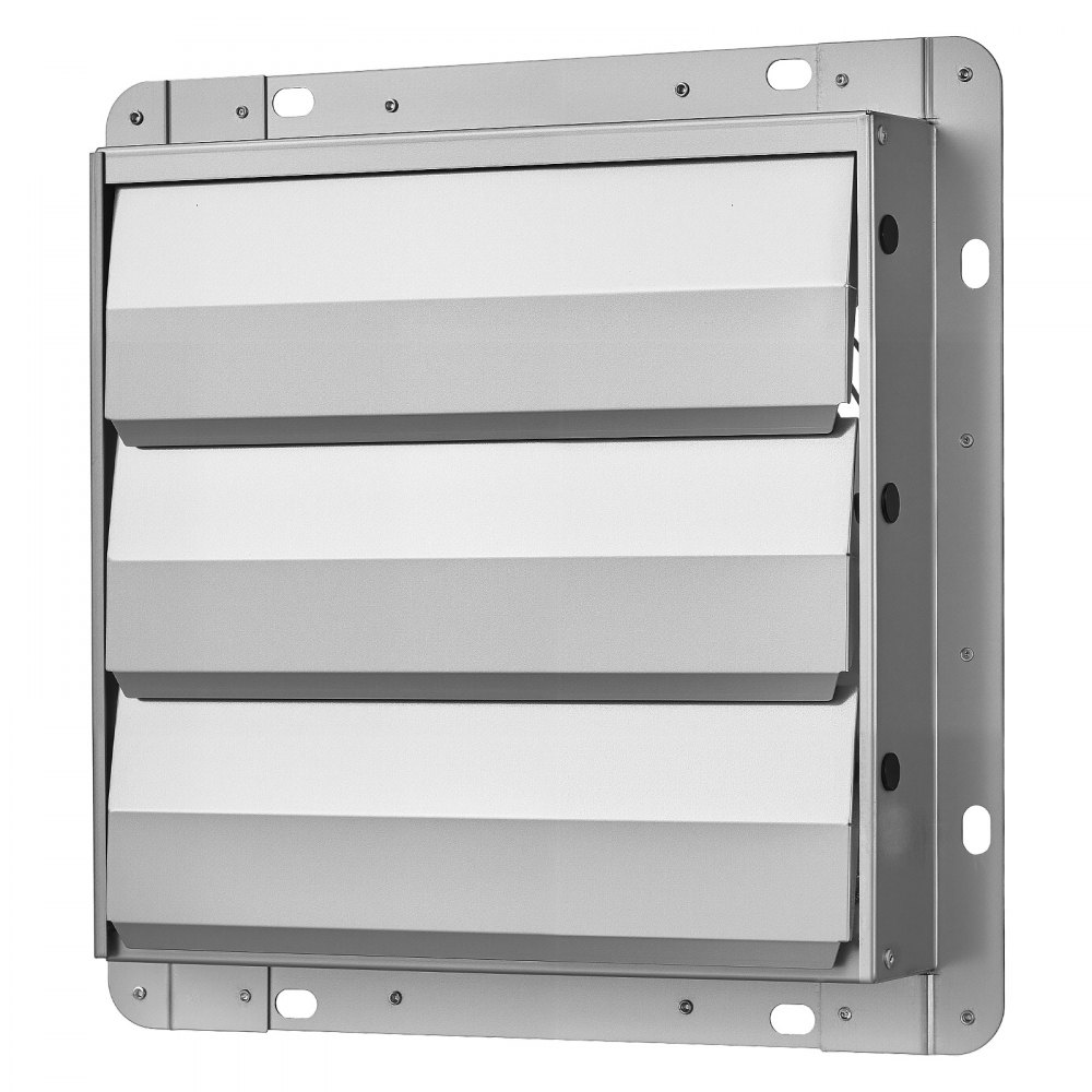VEVOR 10 Inch Shutter Exhaust Fan Wall Mounted 874 CFM Automatic Louvers, Sturdy Steel Housing, Low Noise, AC Motor, Ventilation and Cooling for Attic, Garage, Barn, Greenhouse, Workshop, Silver