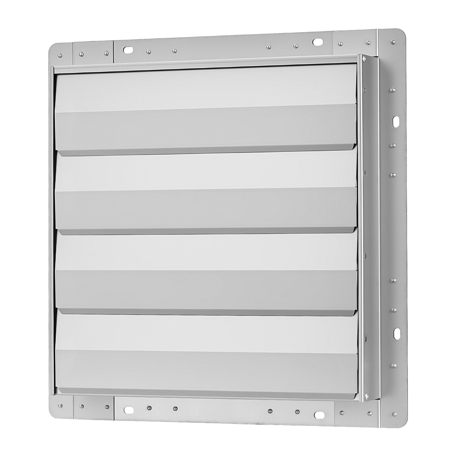 VEVOR 18 Inch Shutter Exhaust Fan Wall Mounted Automatic Louvers Silver, Sturdy Steel Housing, 3051 CFM Low Noise, AC Motor, Ventilation and Cooling for Attic, Garage, Barn, Greenhouse, Workshop