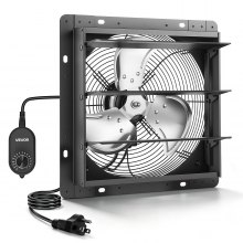 VEVOR 10 in Shutter Exhaust Fan Wall-Mount Automatic Louvers Variable Speed, Sturdy Steel Housing, Low Noise, AC Motor, 874 CFM Ventilation and Cooling for Attic, Garage, Barn, Greenhouse, Workshop
