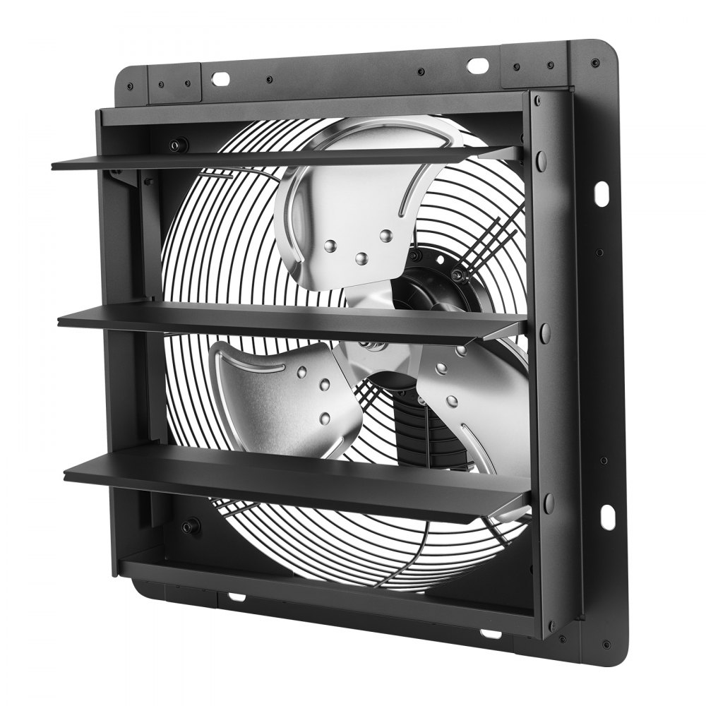 VEVOR 12 in Shutter Exhaust Fan Wall-Mount Automatic Louvers Variable Speed, Sturdy Steel Housing, Low Noise, AC Motor, 1347 CFM Ventilation and Cooling for Attic, Garage, Barn, Greenhouse, Workshop