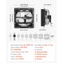 VEVOR 12 in Shutter Exhaust Fan Wall-Mount Automatic Louvers Variable Speed, Sturdy Steel Housing, Low Noise, AC Motor, 1347 CFM Ventilation and Cooling for Attic, Garage, Barn, Greenhouse, Workshop