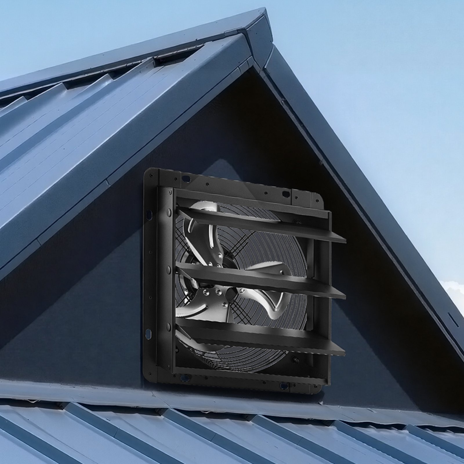 VEVOR 12 in Shutter Exhaust Fan Wall-Mount Automatic Louvers Variable Speed, Sturdy Steel Housing, Low Noise, AC Motor, 1347 CFM Ventilation and Cooling for Attic, Garage, Barn, Greenhouse, Workshop