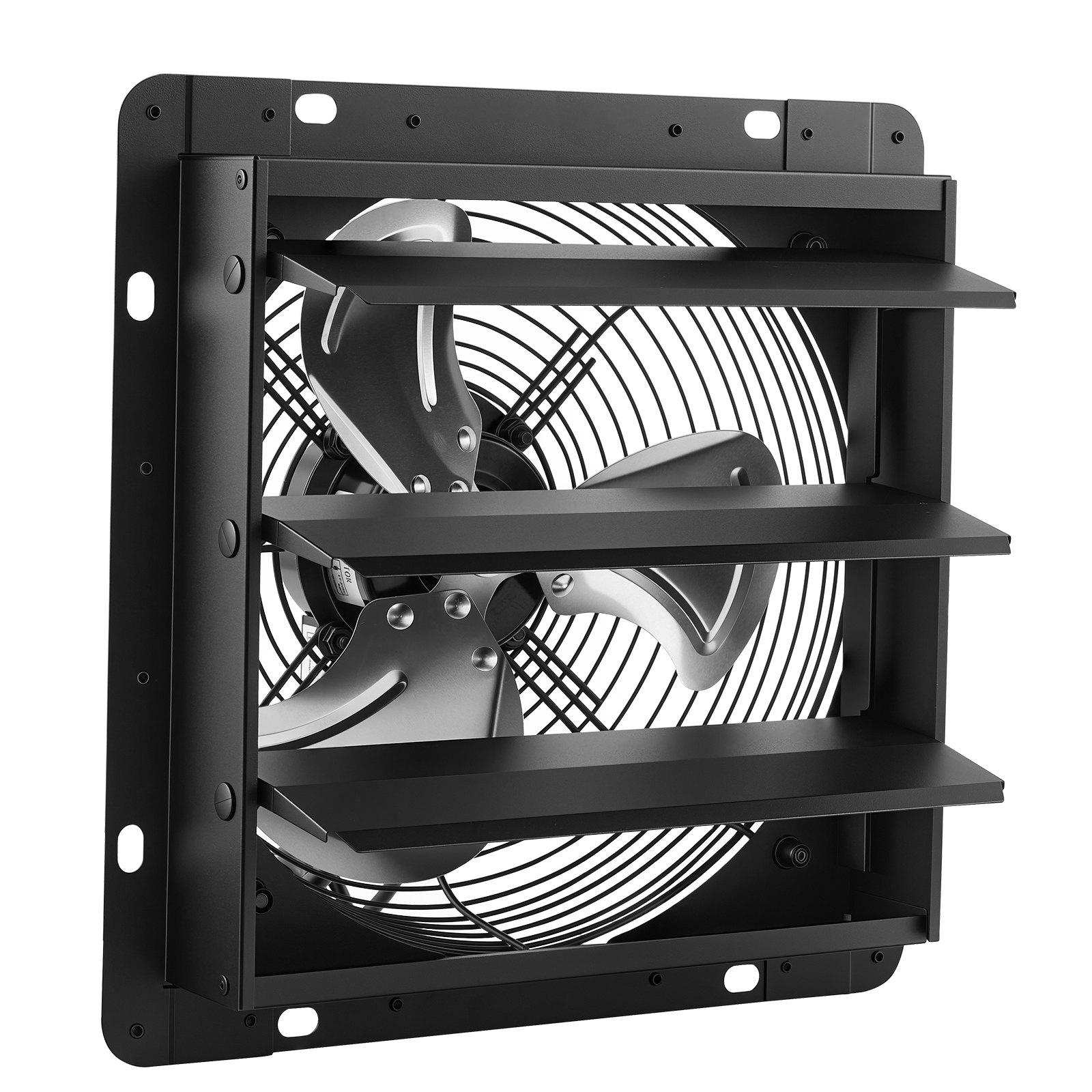 VEVOR 12 in Shutter Exhaust Fan Wall-Mount Automatic Louvers Variable Speed, Sturdy Steel Housing, Low Noise, AC Motor, 1347 CFM Ventilation and Cooling for Attic, Garage, Barn, Greenhouse, Workshop