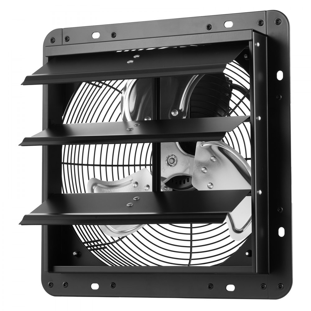 VEVOR 12 inch Shutter Exhaust Fan Wall-Mount Variable Speed Temperature, Automatic Louvers Sturdy Steel Housing, Low Noise, Ventilation and Cooling for Attic, Garage, Barn, Greenhouse, Workshop