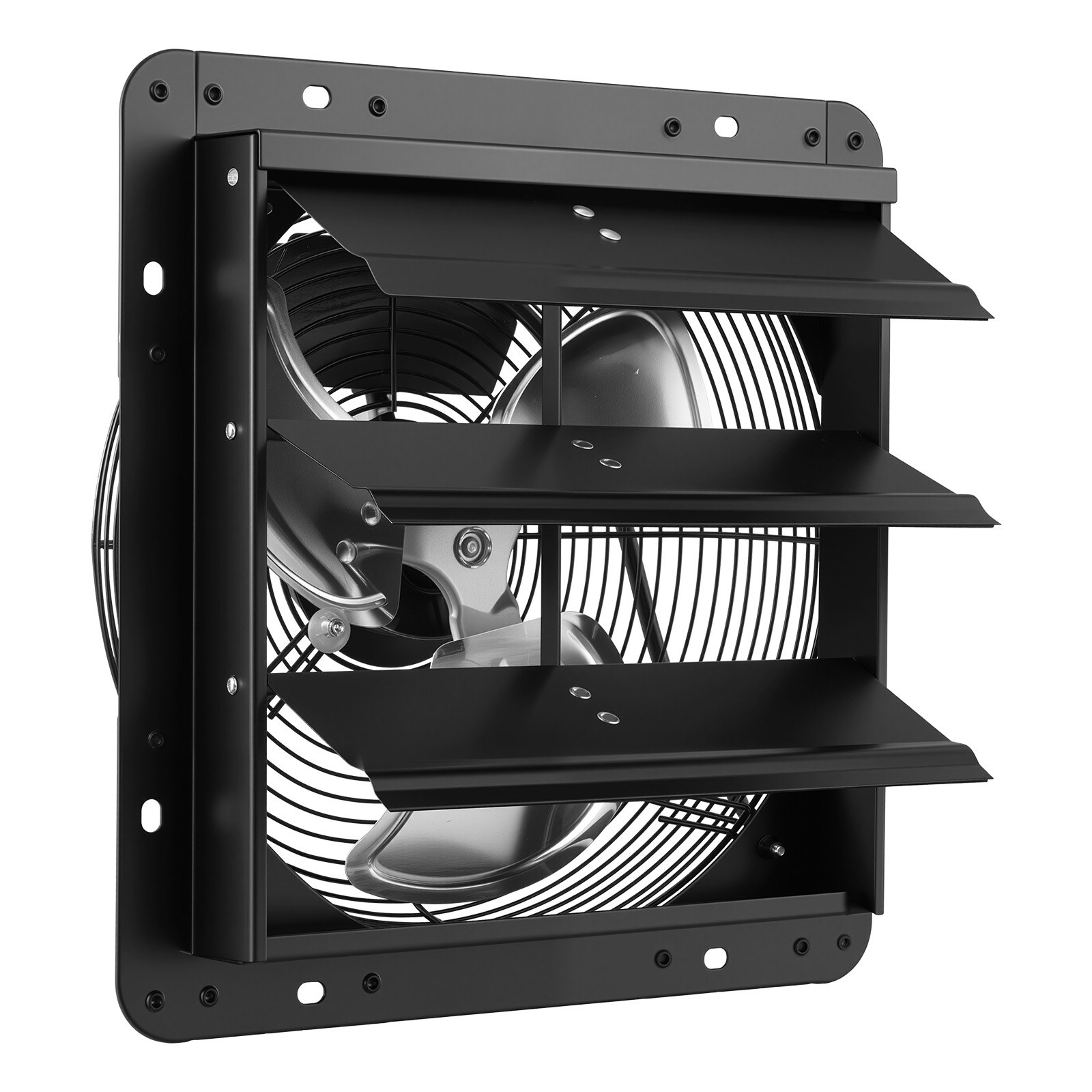 VEVOR 12 inch Shutter Exhaust Fan Wall-Mount Variable Speed Temperature, Automatic Louvers Sturdy Steel Housing, Low Noise, Ventilation and Cooling for Attic, Garage, Barn, Greenhouse, Workshop