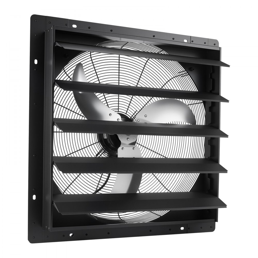 VEVOR 24 in Shutter Exhaust Fan Wall-Mount Automatic Louvers Variable Speed, Sturdy Steel Housing, Low Noise, AC Motor, 7030 CFM Ventilation and Cooling for Attic, Garage, Barn, Greenhouse, Workshop