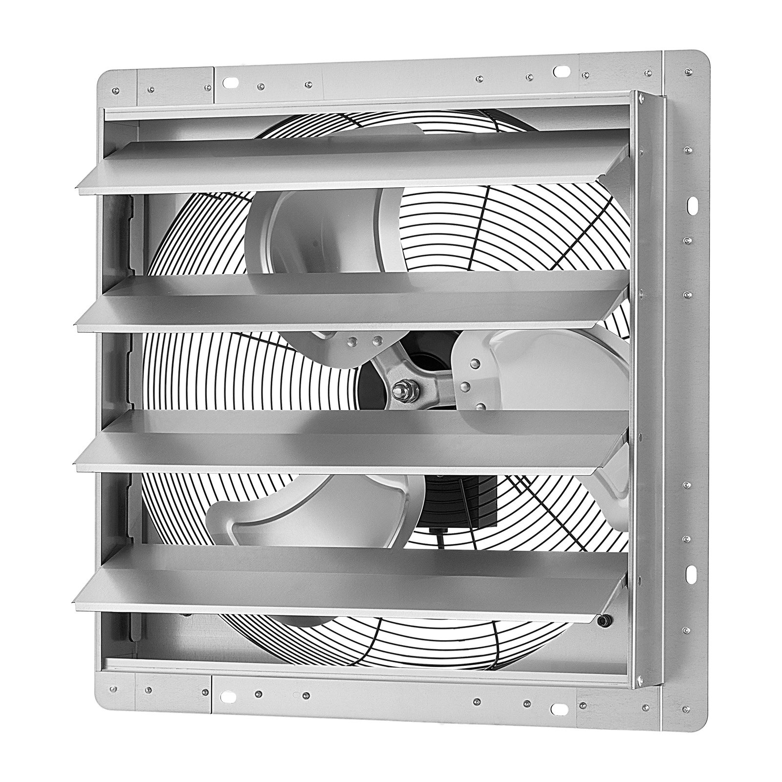 VEVOR 20 Inch Shutter Exhaust Fan Wall Mounted Automatic Louvers Silver, Sturdy Steel Housing, Low Noise, AC Motor, 4499 CFM Ventilation and Cooling for Attic, Garage, Barn, Greenhouse, Workshop