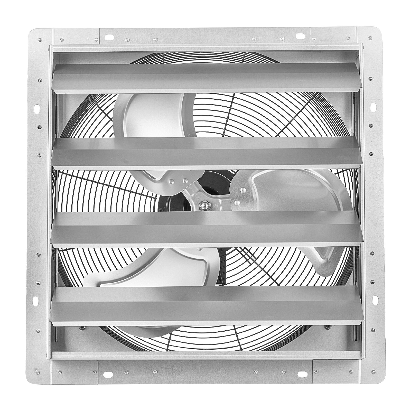 VEVOR 20 Inch Shutter Exhaust Fan Wall Mounted Automatic Louvers Silver, Sturdy Steel Housing, Low Noise, AC Motor, 4499 CFM Ventilation and Cooling for Attic, Garage, Barn, Greenhouse, Workshop