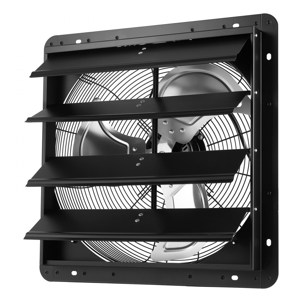 VEVOR 18 inch Shutter Exhaust Fan Wall-Mount Variable Speed Temperature, Automatic Louvers Sturdy Steel Housing, Low Noise, Ventilation and Cooling for Attic, Garage, Barn, Greenhouse, Workshop