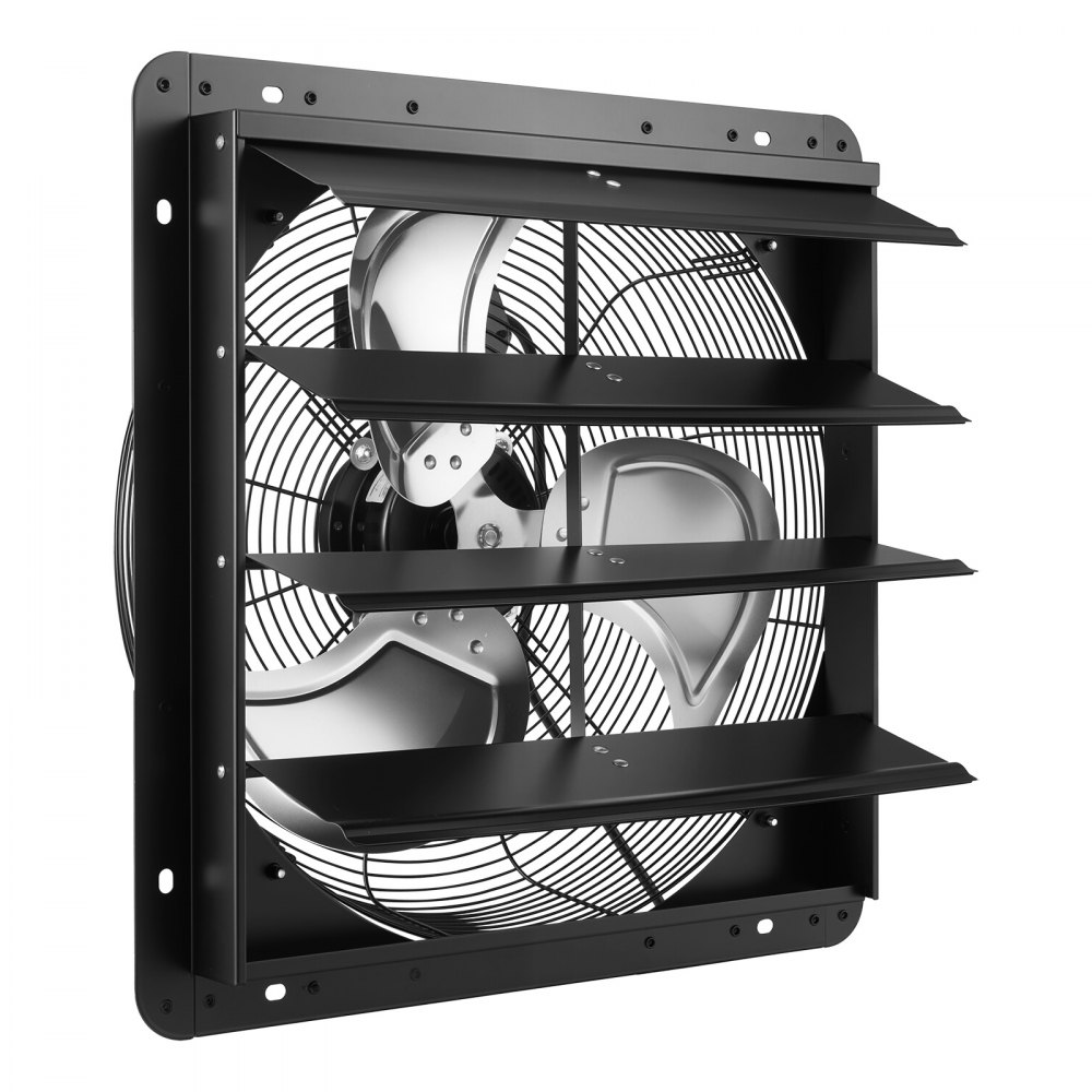 VEVOR 18 inch Shutter Exhaust Fan Wall-Mount Variable Speed Temperature, Automatic Louvers Sturdy Steel Housing, Low Noise, Ventilation and Cooling for Attic, Garage, Barn, Greenhouse, Workshop