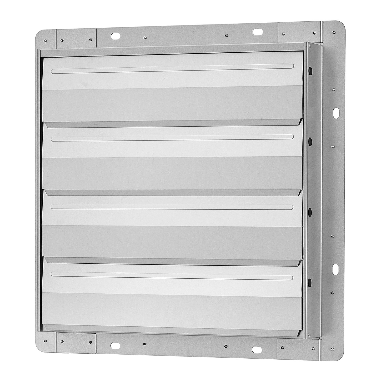 VEVOR 16 Inch Shutter Exhaust Fan Wall Mounted Automatic Louvers Silver, Sturdy Steel Housing, 2438 CFM Low Noise, AC Motor, Ventilation and Cooling for Attic, Garage, Barn, Greenhouse, Workshop