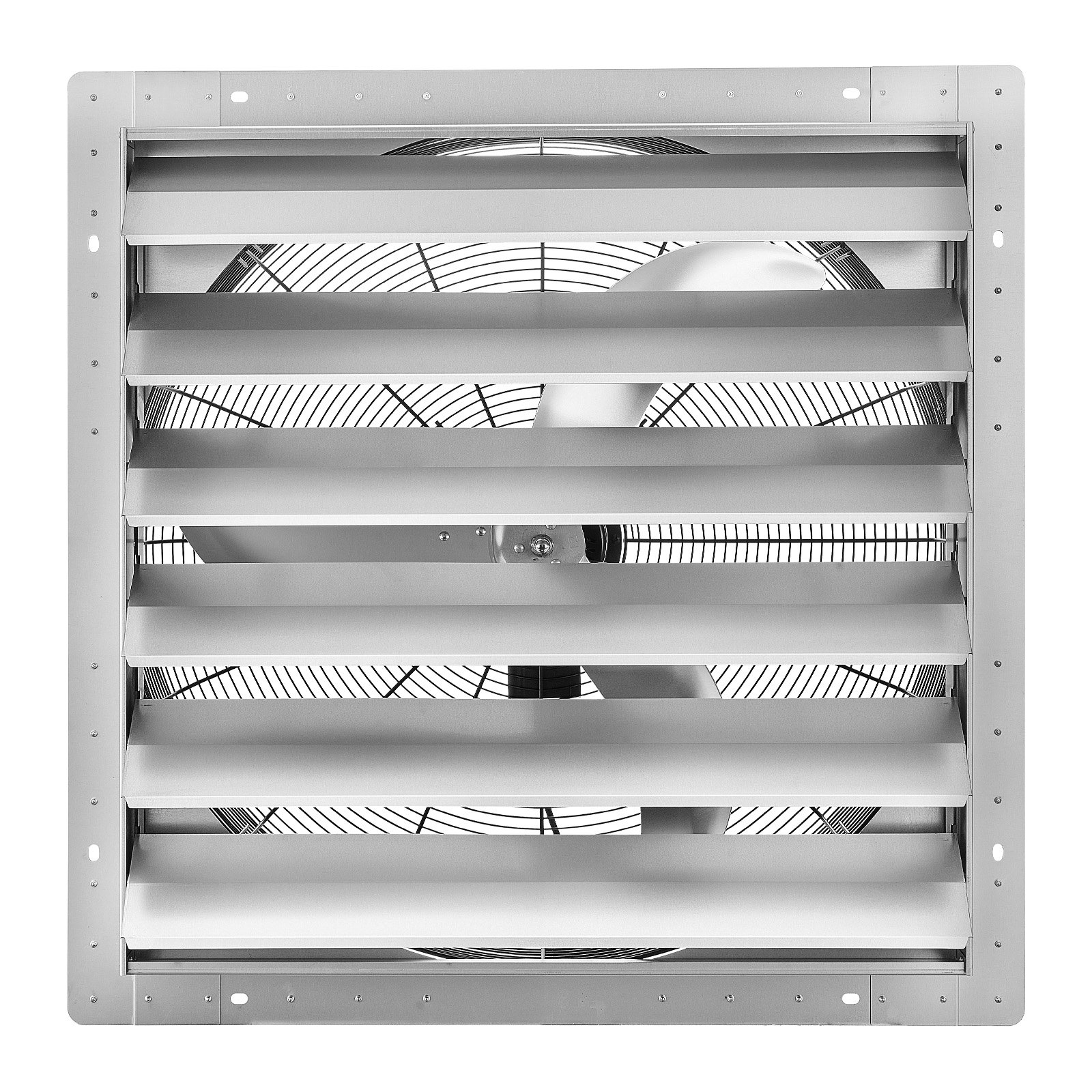 VEVOR 30 Inch Shutter Exhaust Fan Wall Mounted Automatic Louvers Silver, Sturdy Steel Housing, Low Noise, AC Motor, 8099 CFM Ventilation and Cooling for Attic, Garage, Barn, Greenhouse, Workshop