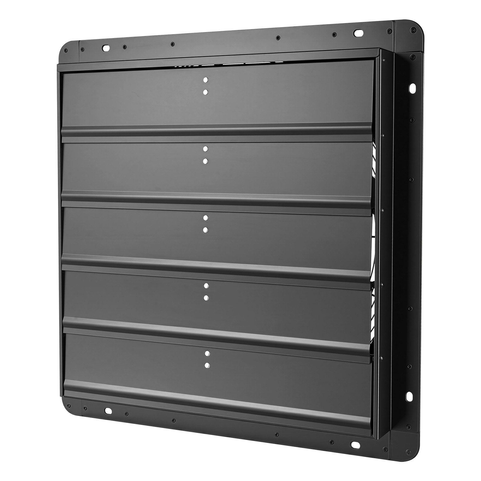 VEVOR 24 Inch Shutter Exhaust Fan Wall Mounted Automatic Louvers EC Motor, Steel Housing, Temperature & Humidity Controller, Ventilation & Cooling for Attic, Garage, Barn, Greenhouse, Workshop, Black