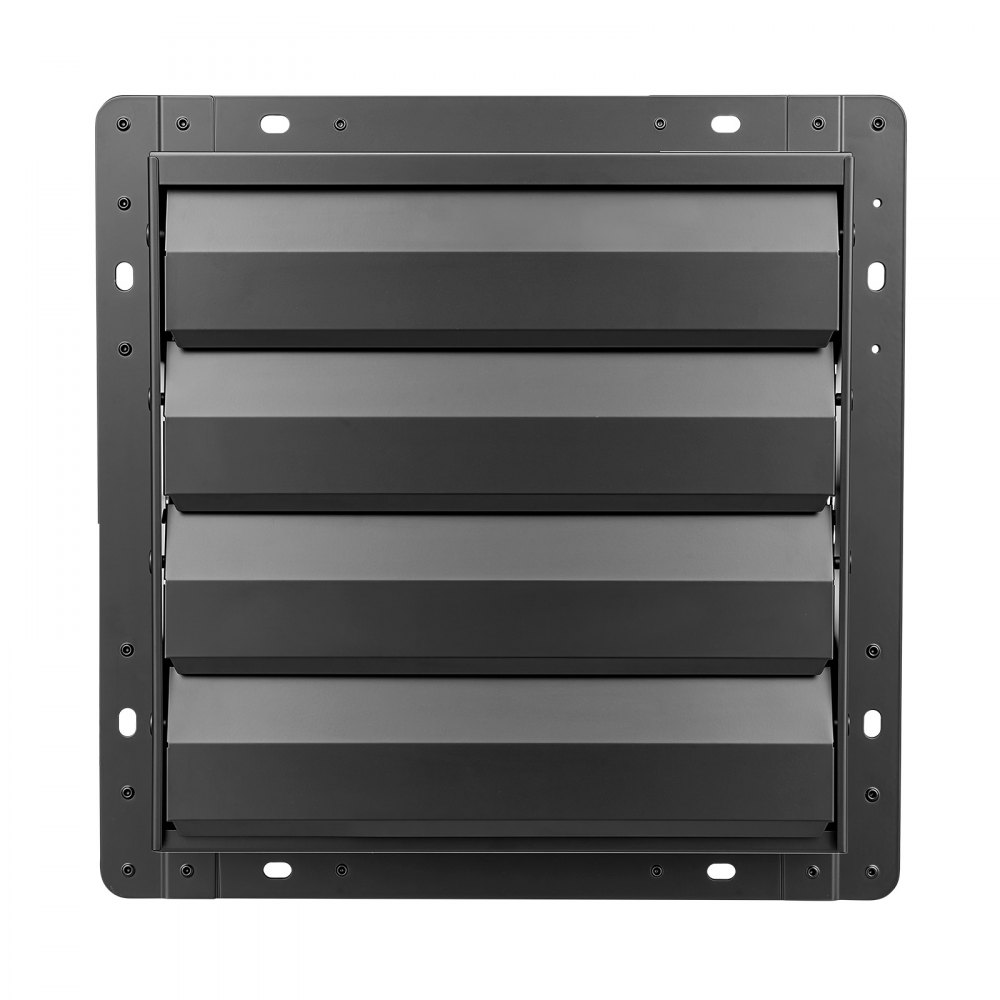 VEVOR 14 Inch Shutter Exhaust Fan Wall Mounted Automatic Louvers EC Motor, Steel Housing, Temperature & Humidity Controller, Ventilation & Cooling for Attic, Garage, Barn, Greenhouse, Workshop, Black