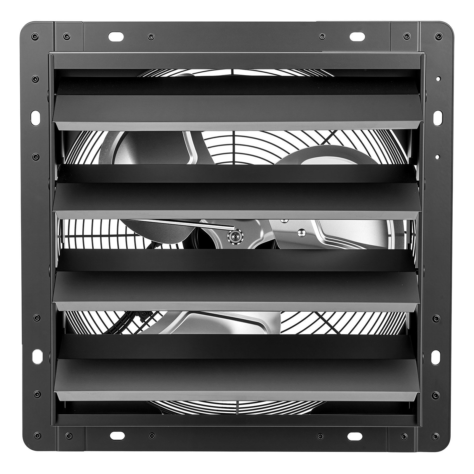 VEVOR 14 Inch Shutter Exhaust Fan Wall Mounted Automatic Louvers EC Motor, Steel Housing, Temperature & Humidity Controller, Ventilation & Cooling for Attic, Garage, Barn, Greenhouse, Workshop, Black
