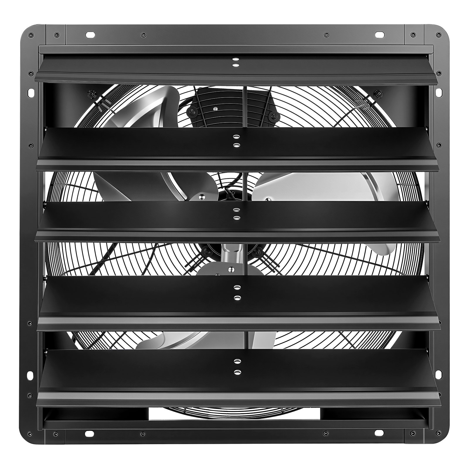 VEVOR 20 Inch Shutter Exhaust Fan Wall Mounted Automatic Louvers EC Motor, Steel Housing, Temperature & Humidity Controller, Ventilation & Cooling for Attic, Garage, Barn, Greenhouse, Workshop, Black