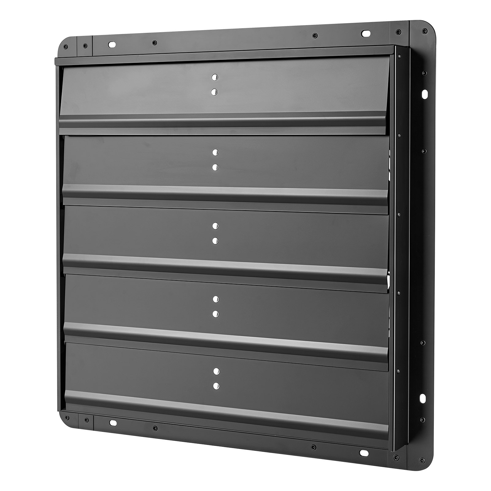 VEVOR 20 Inch Shutter Exhaust Fan Wall Mounted Automatic Louvers EC Motor, Steel Housing, Temperature & Humidity Controller, Ventilation & Cooling for Attic, Garage, Barn, Greenhouse, Workshop, Black