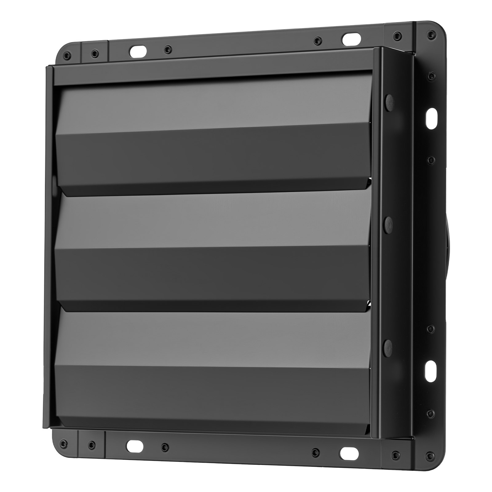 VEVOR 10 Inch Shutter Exhaust Fan Wall Mounted Automatic Louvers EC Motor, Steel Housing, Temperature & Humidity Controller, Ventilation & Cooling for Attic, Garage, Barn, Greenhouse, Workshop, Black