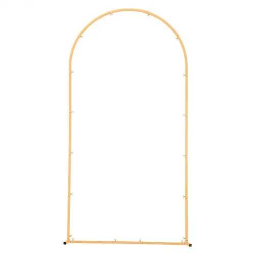 VEVOR Boogachtergrondstandaard Set Van 3 – Goud, 6/5/4 Ft, Met Stoffen Panelen, Voor Bruiloft En Feest