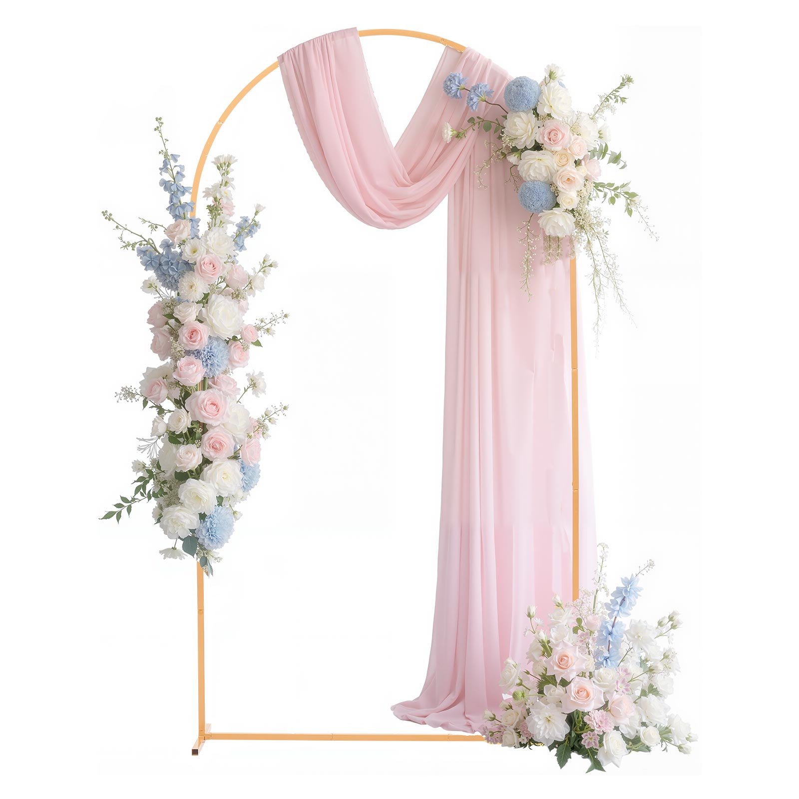 VEVOR Arch Backdrop Stand, 7.2 x 4 ft, Stable Structure, Easy Assembly, 1 Piece Gold Metal Arch Backdrop Stand for Wedding, Birthday Party, Graduation, Holiday Celebration, and Ceremony Decoration