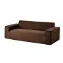 VEVOR 3-Seater Sofa in a Box, 83-Inch No Assembly Corduroy Couch with Memory Foam, Deep Seats for Living Room, Apartment, or Office, Brown