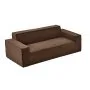 VEVOR 3-Seater Sofa in a Box, 83-Inch No Assembly Corduroy Couch with Memory Foam, Deep Seats for Living Room, Apartment, or Office, Brown