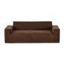 VEVOR 3-Seater Sofa in a Box, 83-Inch No Assembly Corduroy Couch with Memory Foam, Deep Seats for Living Room, Apartment, or Office, Brown