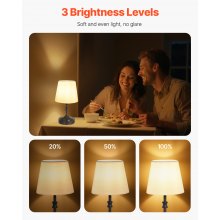 Cordless Table Lamp Rechargeable Battery Small Desk Lamp Fabric Shade Black