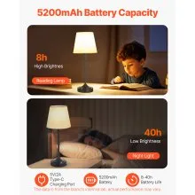 Cordless Table Lamp 2 Pack Rechargeable Battery Desk Lamp Fabric Shade Black