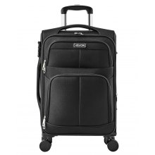 20-Inch Softside Expandable Luggage with Spinner Wheels Carry on Suitcase Black