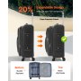 24-Inch Softside Expandable Luggage with Spinner Wheels Checked Suitcase Black