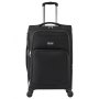 24-Inch Softside Expandable Luggage with Spinner Wheels Checked Suitcase Black