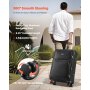 28-Inch Softside Expandable Luggage with Spinner Wheels Checked Suitcase Black