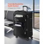 28-Inch Softside Expandable Luggage with Spinner Wheels Checked Suitcase Black