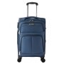 VEVOR 51cm Softside Expandable Luggage with Spinner Wheel Carry on Suitcase Blue