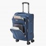 VEVOR Softside Expandable Luggage with Spinner Wheels, 20-Inch Softside Carry on Luggage, Lightweight Checked Suitcase with Expandable Zippered Pocket and TSA Lock, Blue