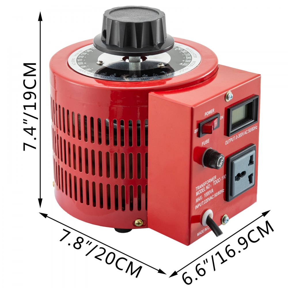 Variable Transformer 1000VA Power Supply Voltage Transformer Converter 0-300V 220V AC 50 Hz