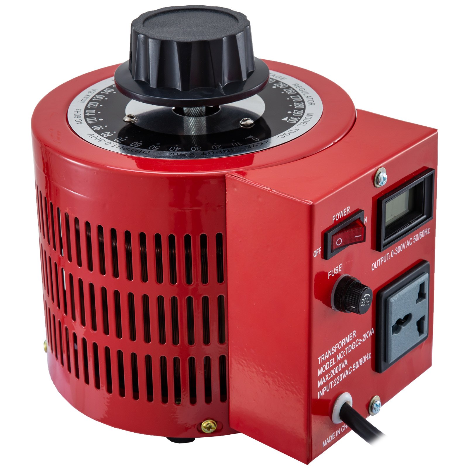 Variable Transformer 2000VA Power Supply Voltage Transformer Converter 0-300V 220V AC 50 Hz