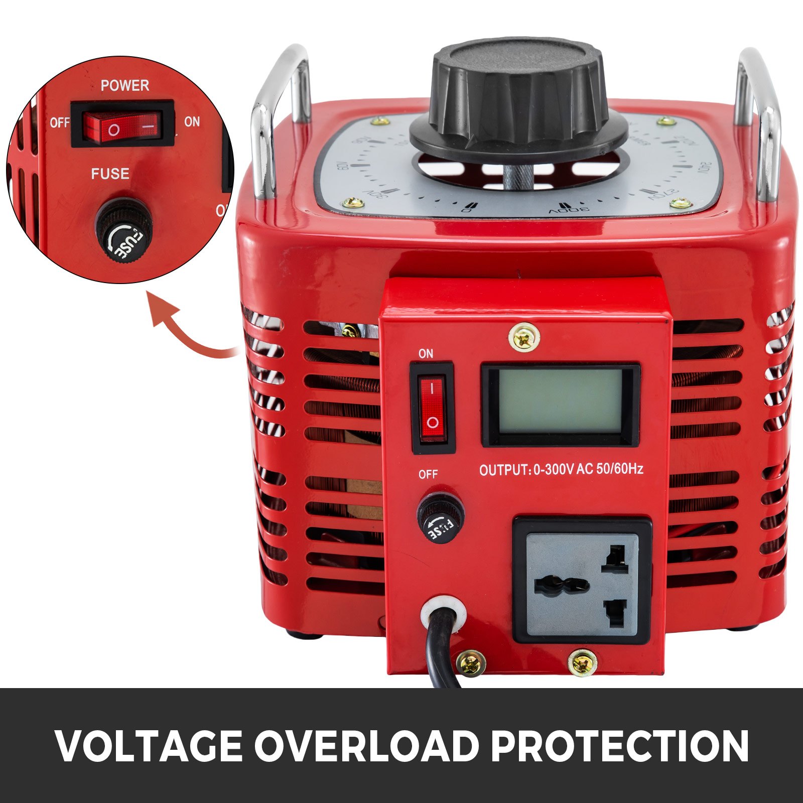 Variable Transformer 3000VA Power Supply Voltage Transformer Converter 0-300V 220V AC 50 Hz One Plug