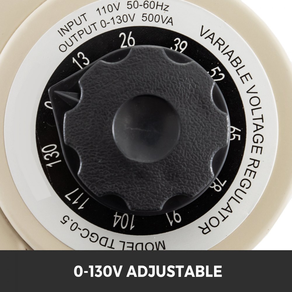 Variac Transformer Variable 500va Ac Voltage Regulator Metered 0-130v 110v