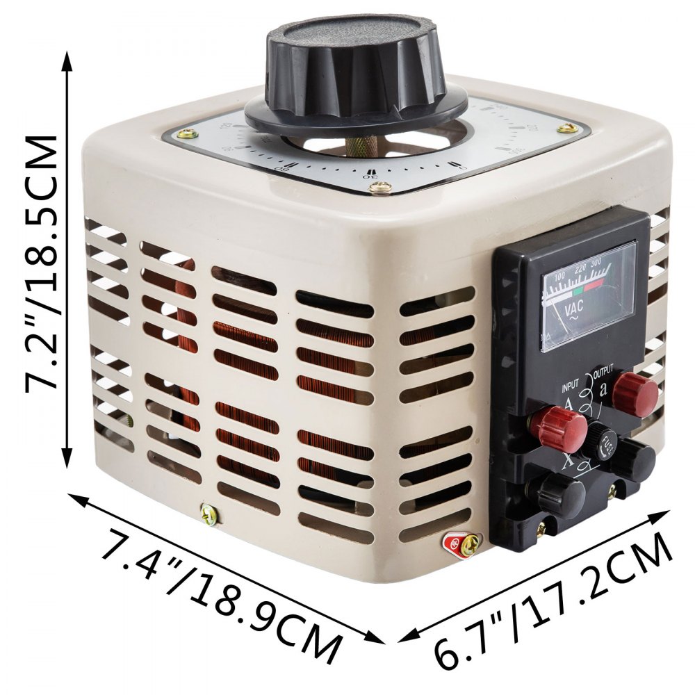 Variable Transformer 1000va 220v 50hz Voltage Output Meter Built-in Copper Coil