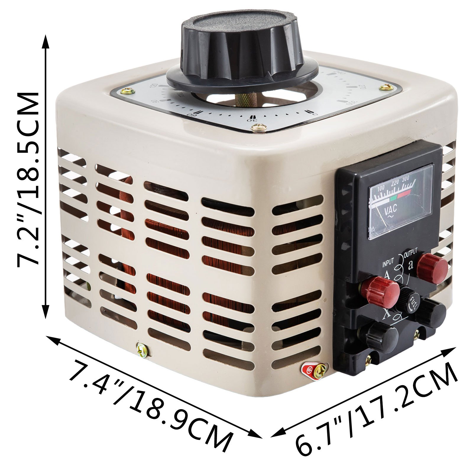 Variable Transformer 1000va 220v 50hz Voltage Output Meter Built-in Copper Coil