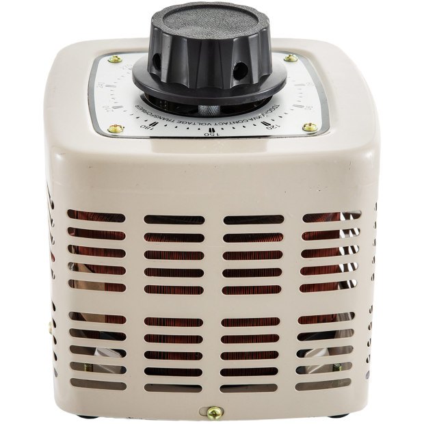 VEVOR 2KVA Variable Output Transformer 220V AC w/ Copper Coil Variac Toroidal Core Variable Power Supply 2 Type Single Phase LCD Display with Fuse