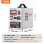 VEVOR 788h battery spot welder, 2.8kw, digital controls, dimensions 9.6 x 5.5 x 8.7 inches.