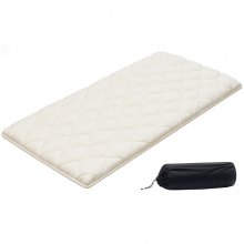VEVOR Japanese Tatami Mat, Twin Size Foldable Japanese Tatami Mattress, Futon Mattress with Storage Bag & Fastener, 9-Layer Floor Mat for Sleeping, Dorm, Meditation, Yoga, 2032 x 991 x 63.5 mm, White